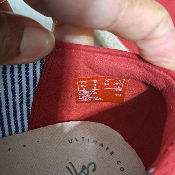 Clark's Collection Ultimate Comfort Espadrille Leather Suede Slip On Shoes Sz 9 - Picture 12 of 17